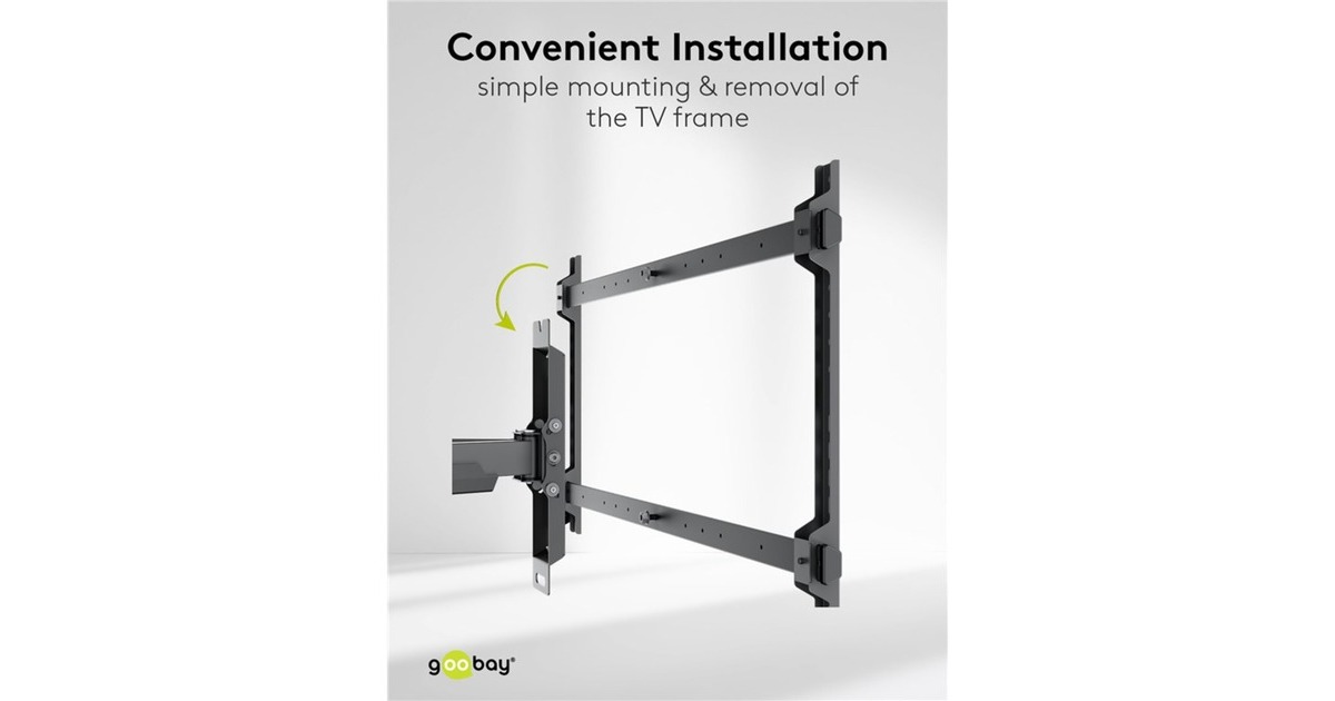 goobayTV Wall Mount Pro FULLMOTION (XL), 43 tot 90 inch wandmontage   (Zwart)
