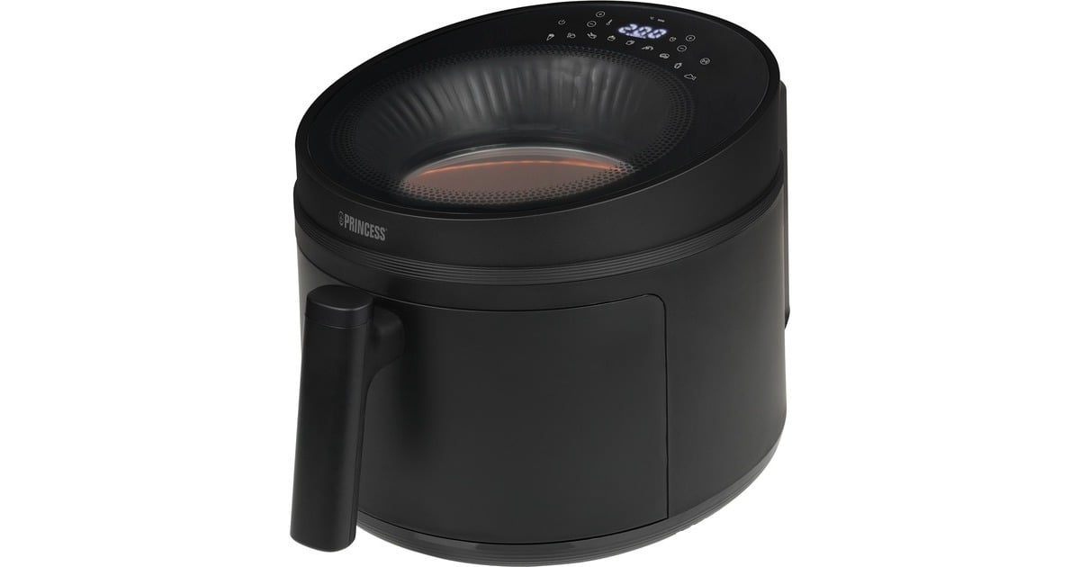 PrincessCyclone Vision Airfryer heteluchtfriteuse  (Zwart, 5 liter)