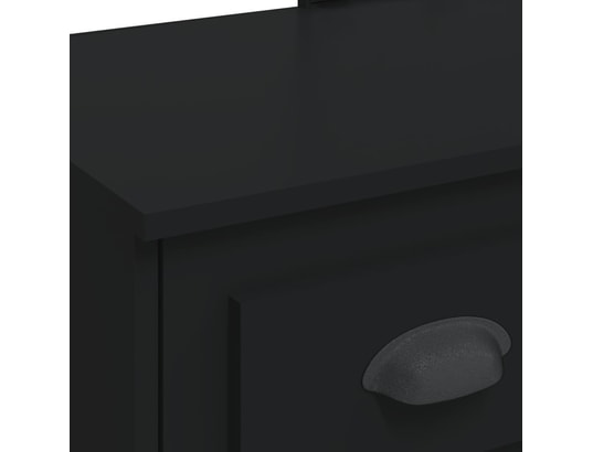 VIDAXL - Coiffeuse avec lumières led noir 90x42x132,5cm