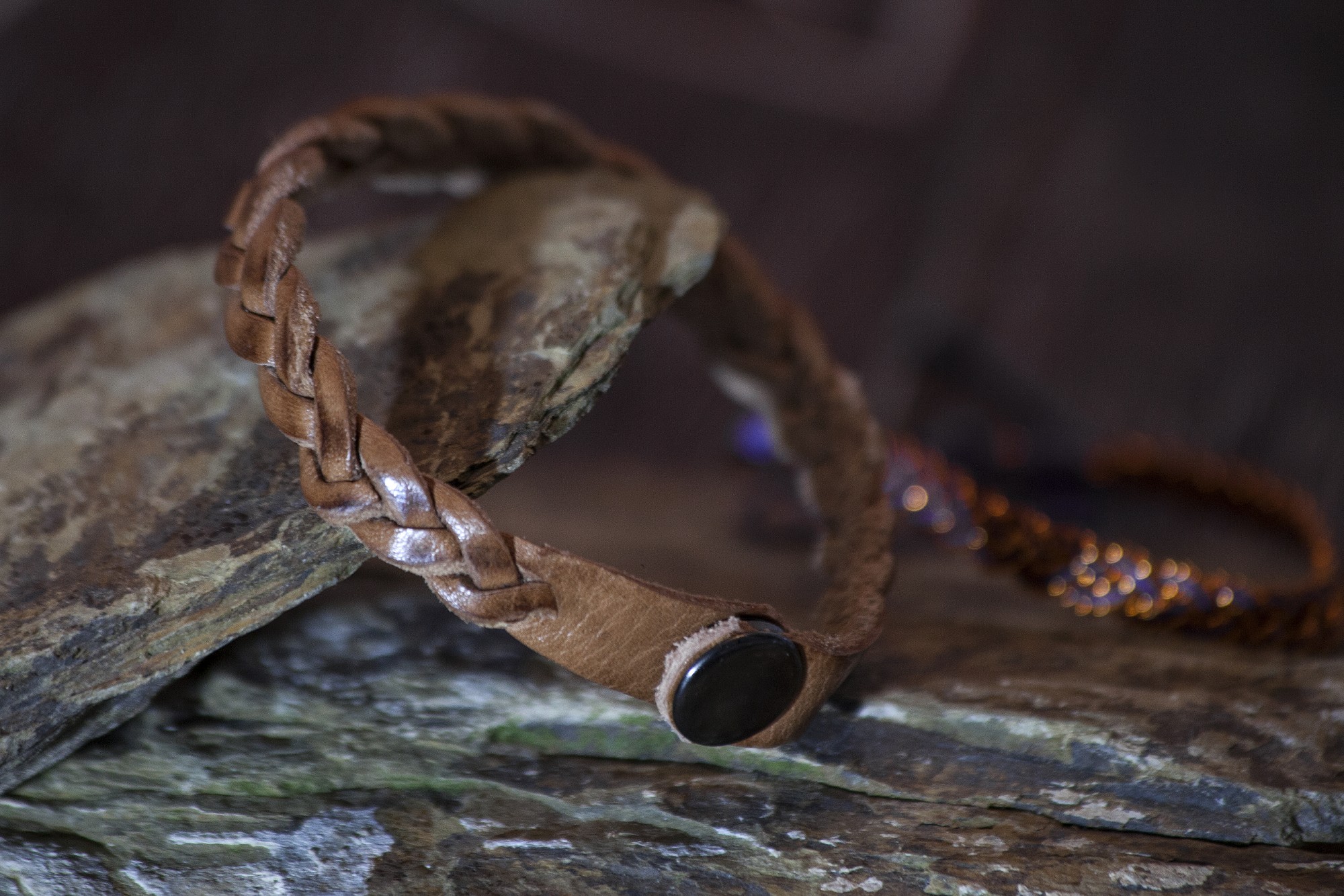 Leder-Armband 'Ray', braun, L 20 - 22 cm, B 1 cm günstig bestellen
