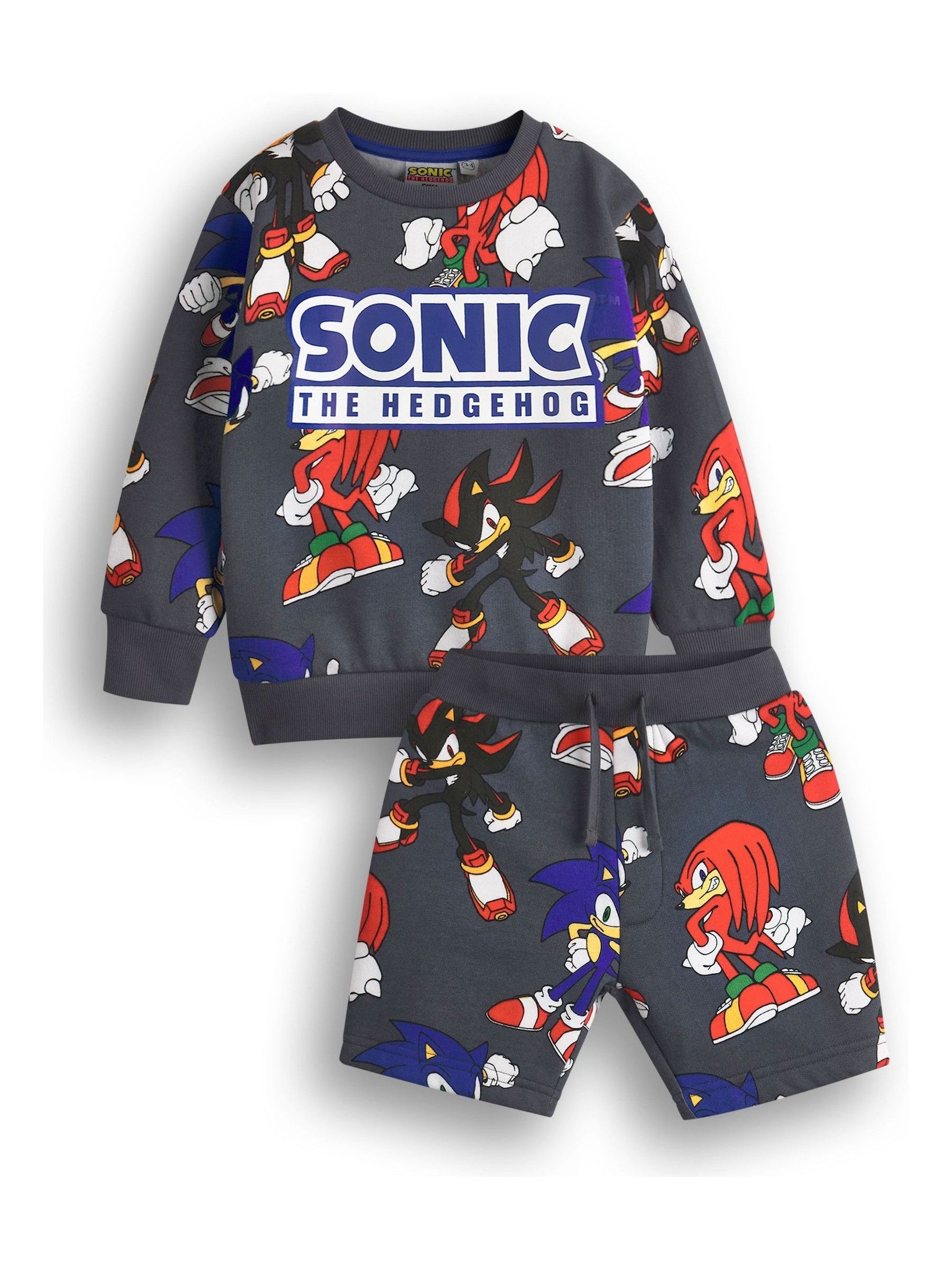 Vanilla Underground Sonic sweatshirt- en shortset voor jongens