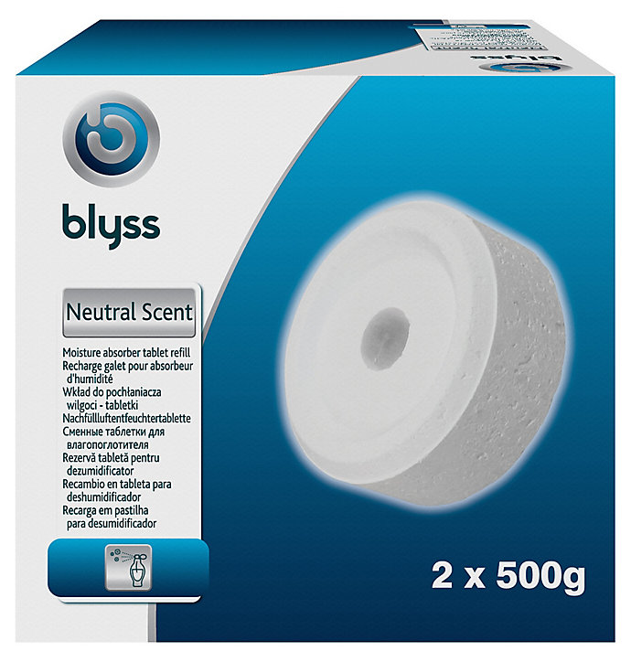 Recharge pour absorbeur d'humidité 2 galets percés Blyss neutre 500g