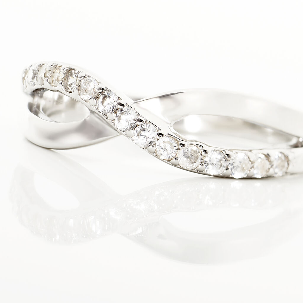 Bague Kassandre Argent Blanc Oxyde De Zirconium