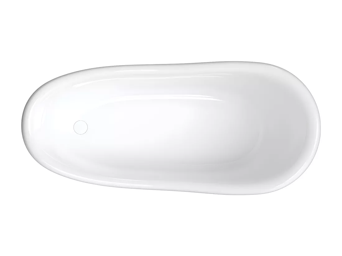 baignoire îlot OMNIRES ATENA M+ 168X76 CM couleur : blanc/noir finition : brillant
