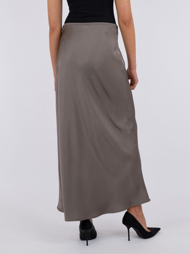 Neo Noir Vicky Heavy Sateen Skirt Warm grey