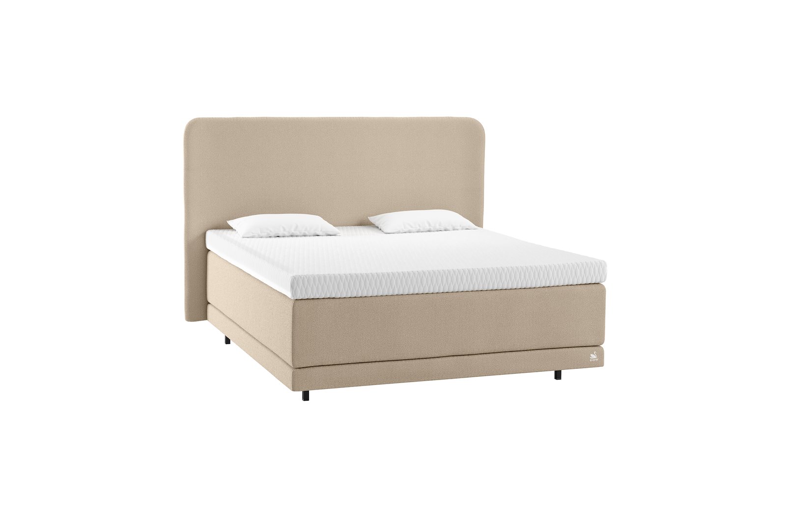Zenon kontinentalseng Tekstil Dream Sand, Integrert overmadrass og Floating Legs