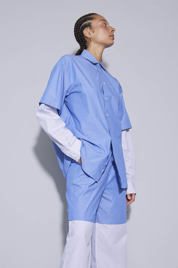 Oval Square Fame LS Shirt Blue pinstripe