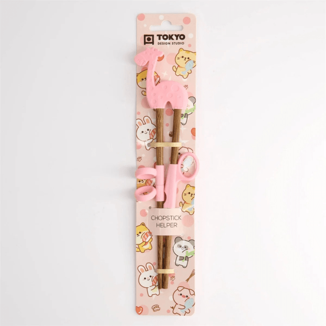 Tokyo Kinder Eetstokjes Giraffe 20cm Roze