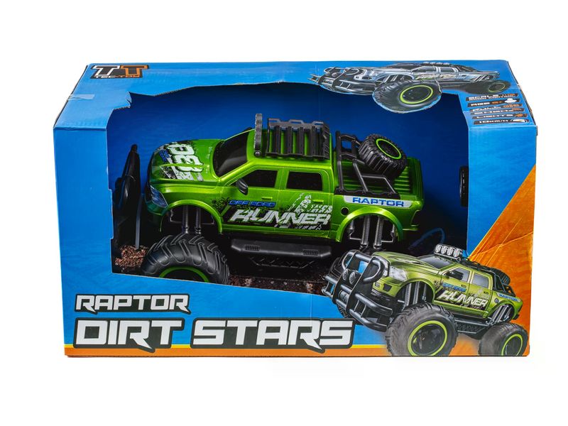 TEC-TOY Monster Truck Raptor Runner Grün, 1:12 Ferngesteuerter Pick-Up Monstertruck für Kinder ab 6 Jahren