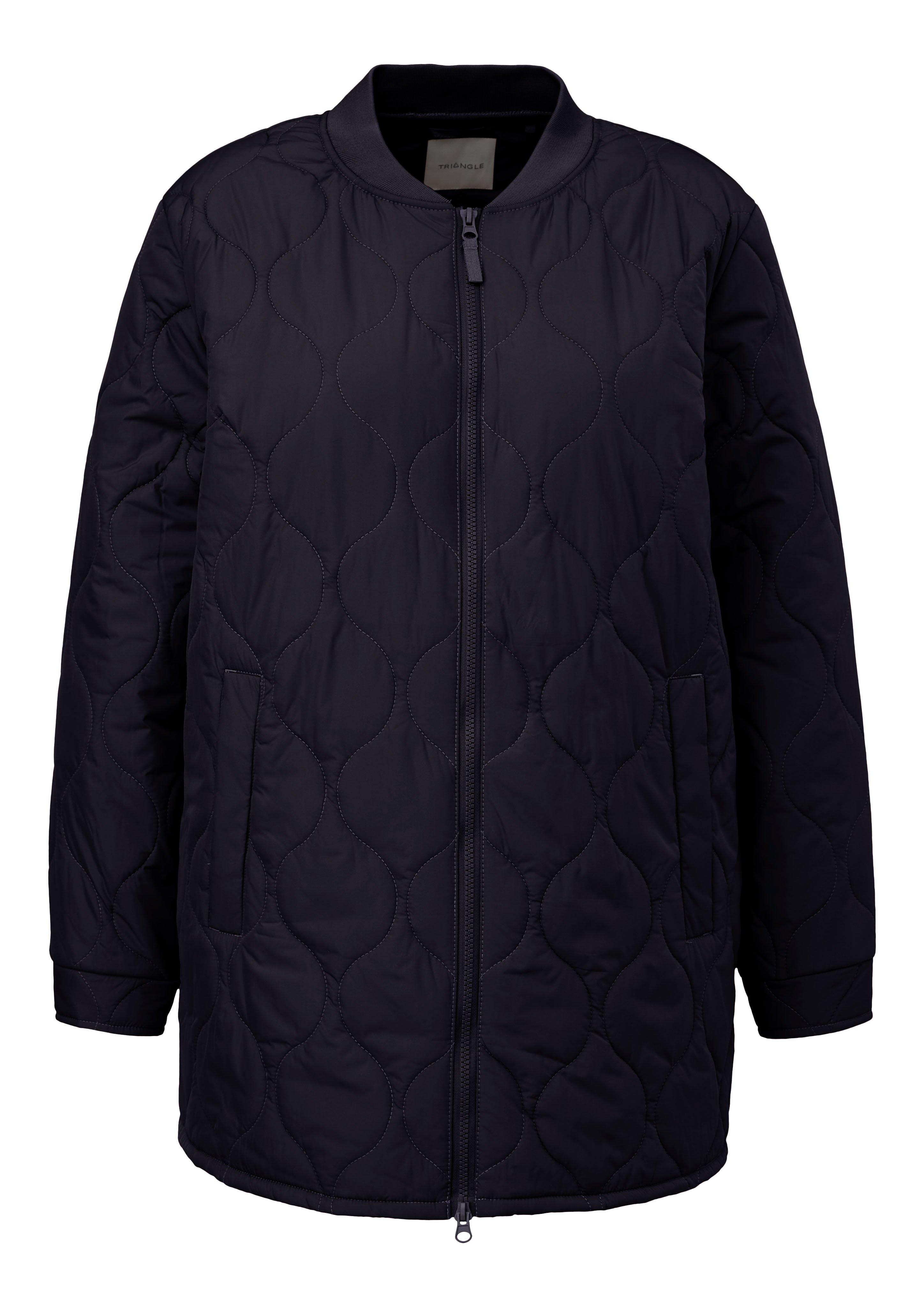 Steppjacke mit geripptem Stehkragen