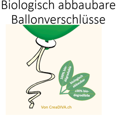(100er Set) Baumwoll Ballon Bandverschlüsse Ökologische Ballonschnur Kompostierbar (ZF4E)