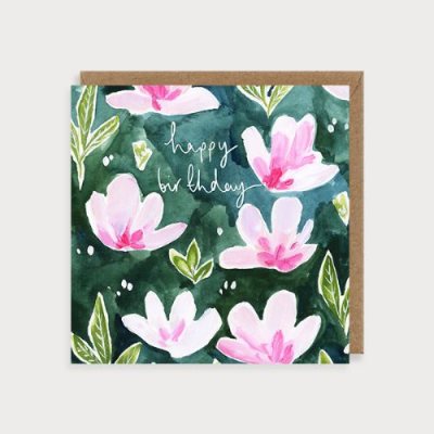 Happy Birthday Magnolias Card