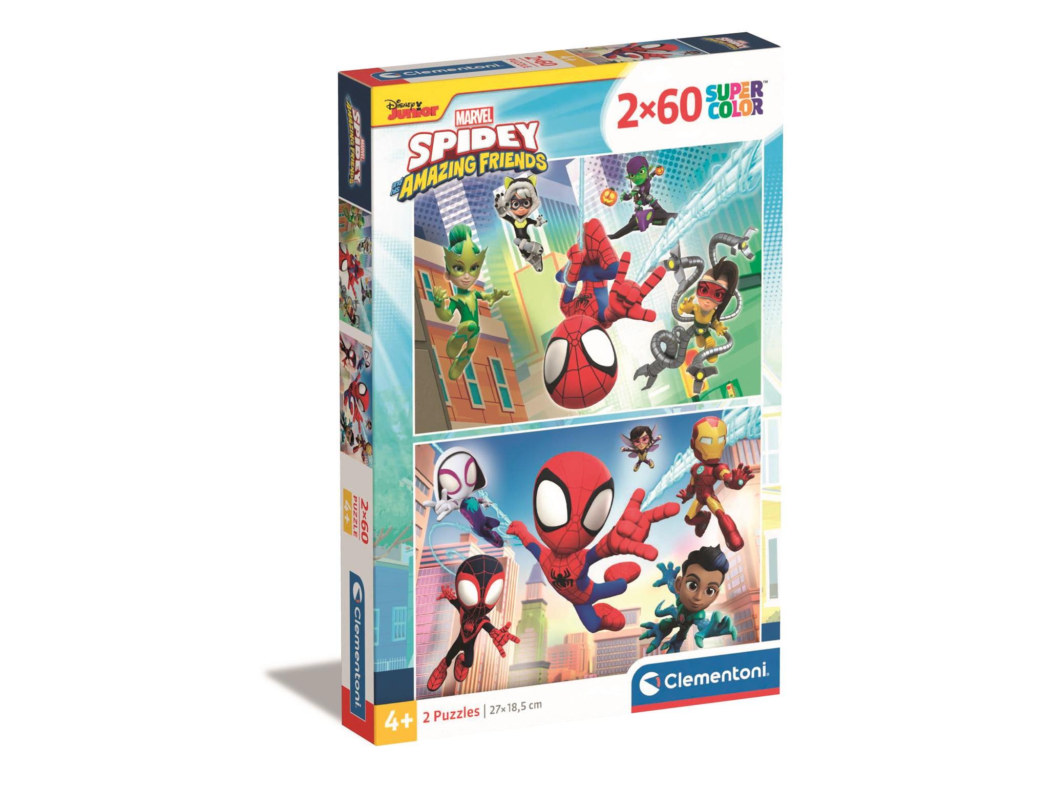 PUZZLE SPIDEY CLEMENTONI 2X60 PEÇAS