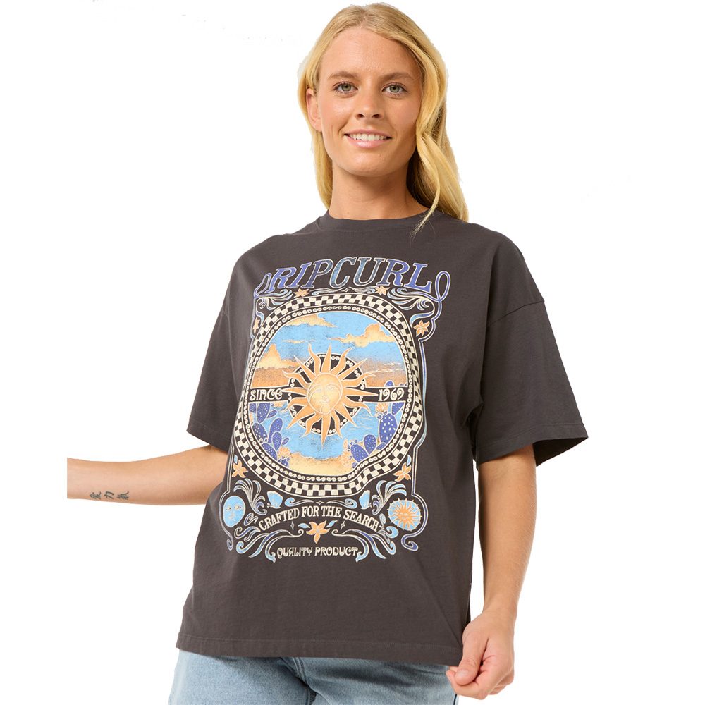Rip Curl Luna Heritage T-Shirt Damen washed black