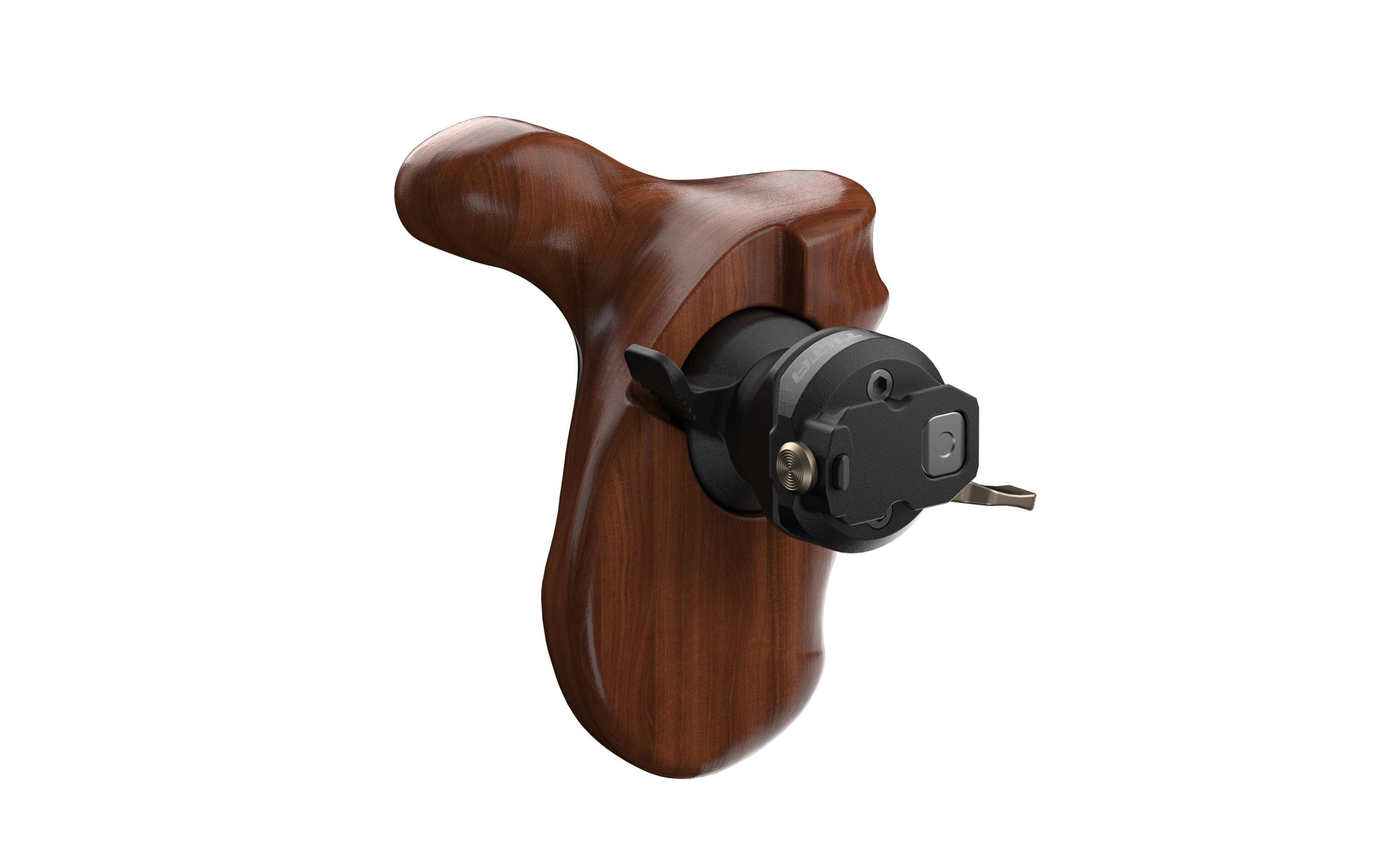Advanced Left Side Wooden Handle Type IX<br>Ergonomischer Holzgriff für maximalen Komfort bei der Bedienung des DJI Ronin 4D