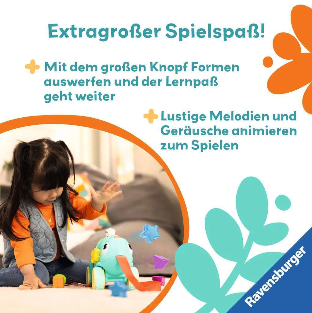 Ravensburger Spiel Play+ Musikalisches Farben & Formen Chamäleon