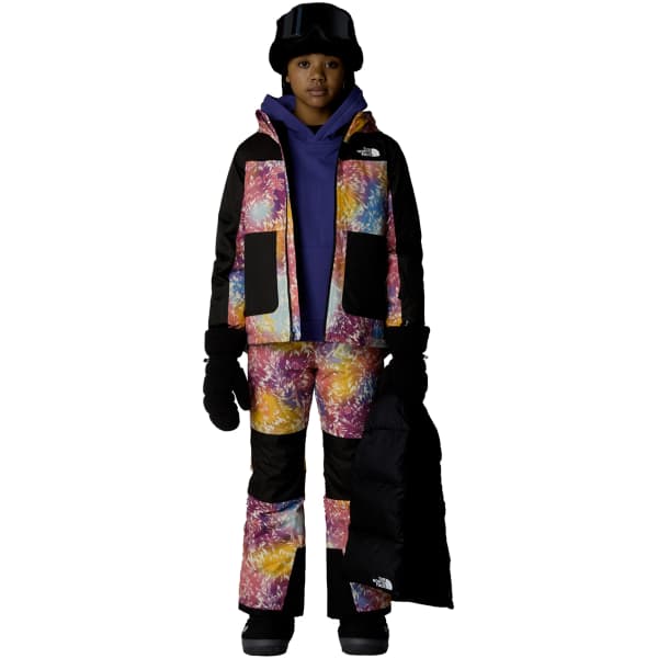 Pantalon de ski THE NORTH FACE G FREEDOM INSULATED PANT RADIANT POPPY BLOWING WIND PRINT