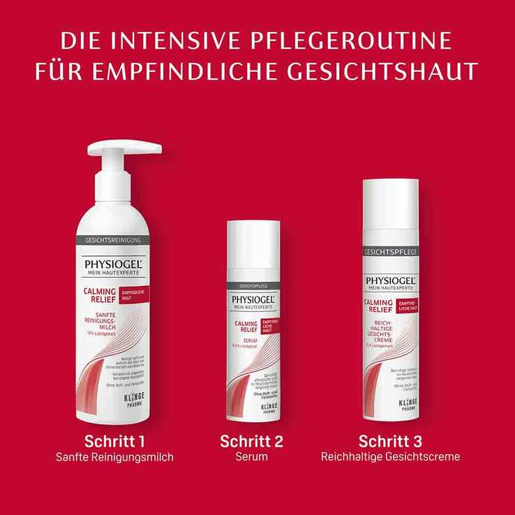 Physiogel Calming Relief sanfte Reinigungsmilch für empfindliche Haut, 200 ml