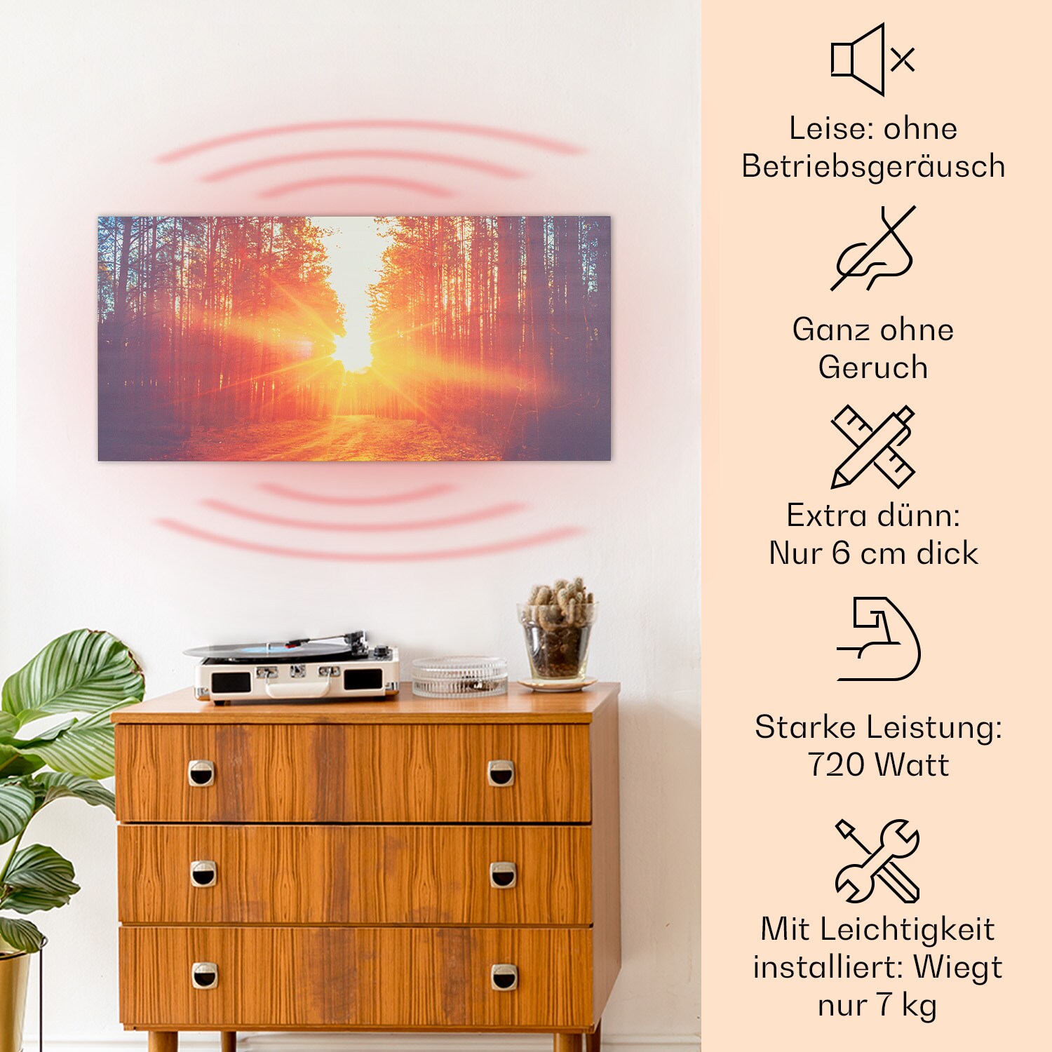 Wonderwall Air Art Infinite 720 Infrarotheizung 120x60 cm