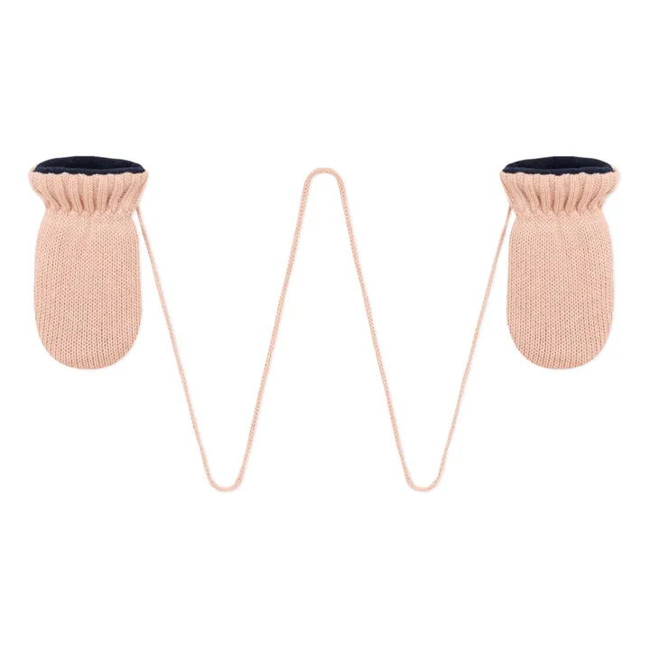 Petit Bateau Moufles en Tricot et Polaire | Rose