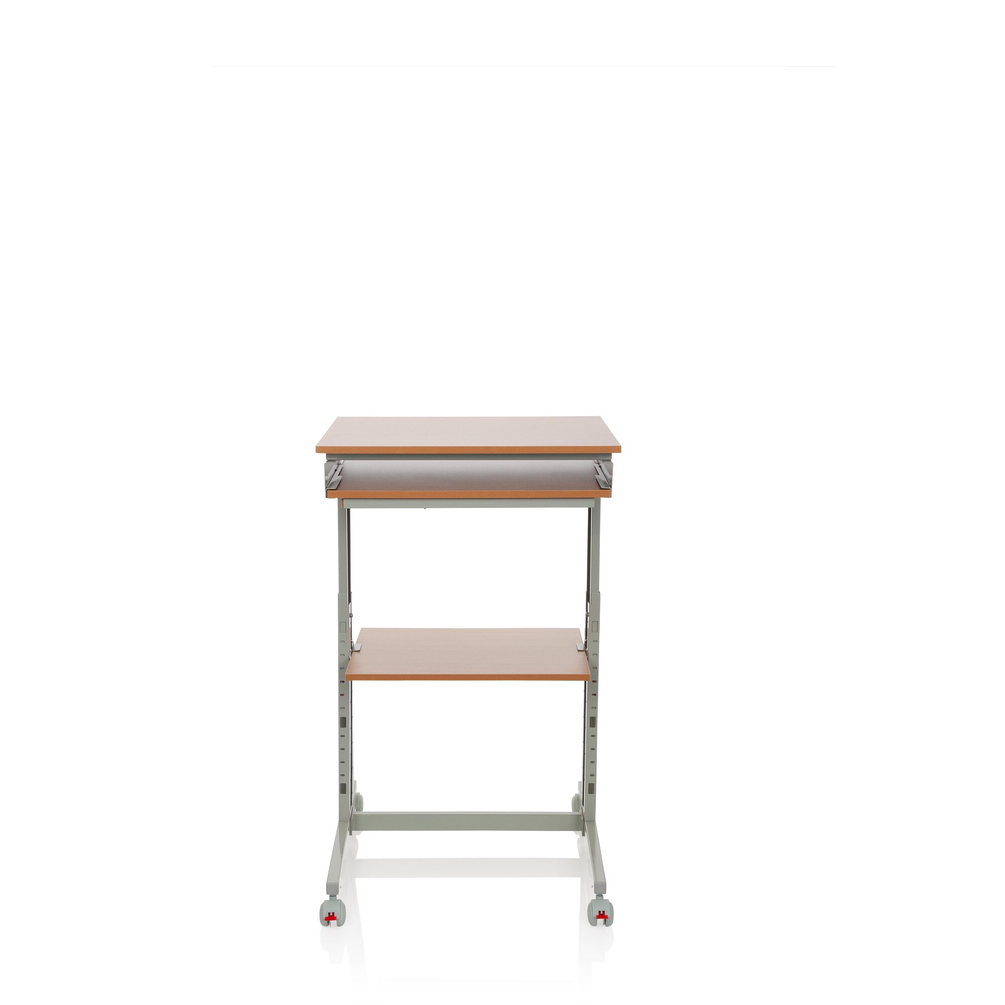 Stehschreibtisch WORKSTATION Melaminharzbeschichtete Spanplatte, Gestell pulverbeschichteter Stahl hjh OFFICE