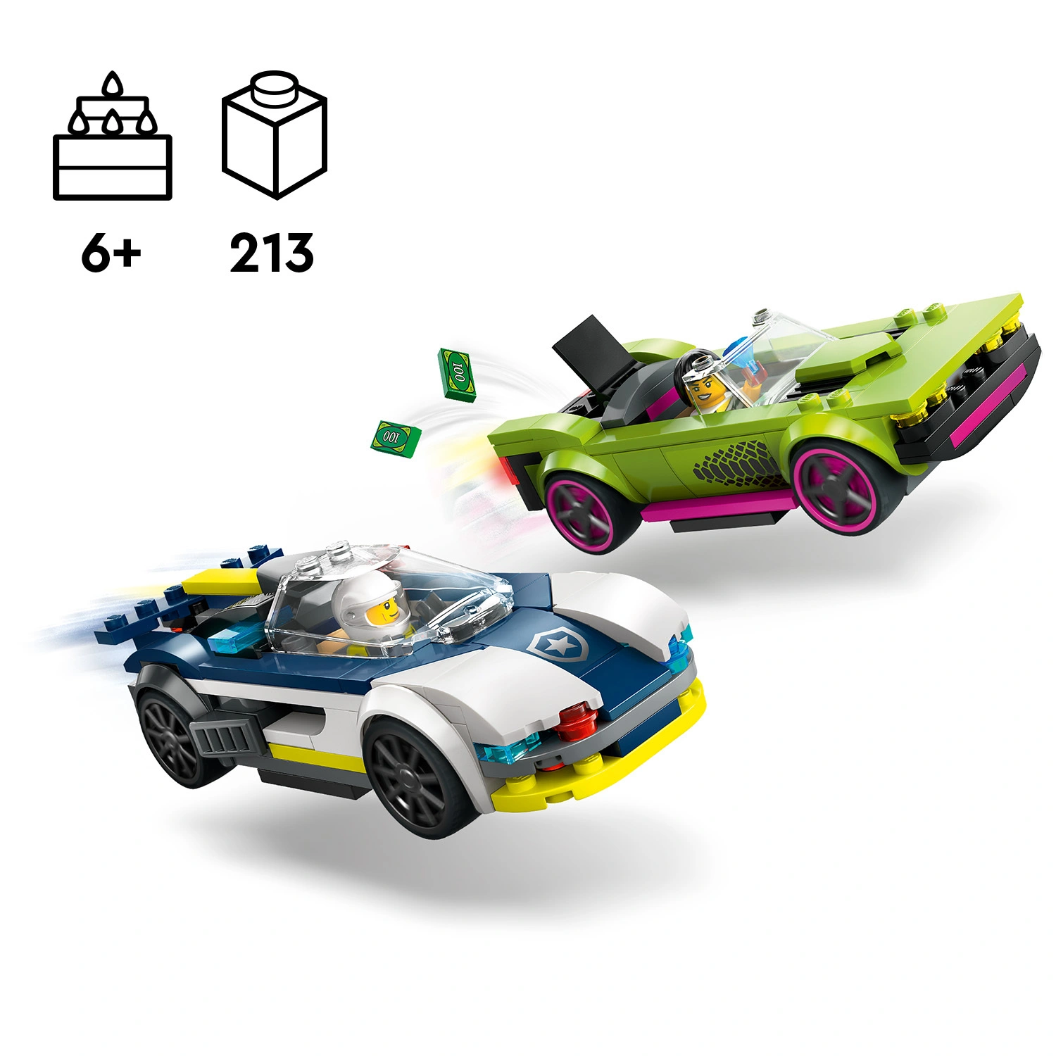 LEGO® City 60415 VERFOLGUNGSJAGD MIT POLIZEIAUTO UND MUSCLE CAR