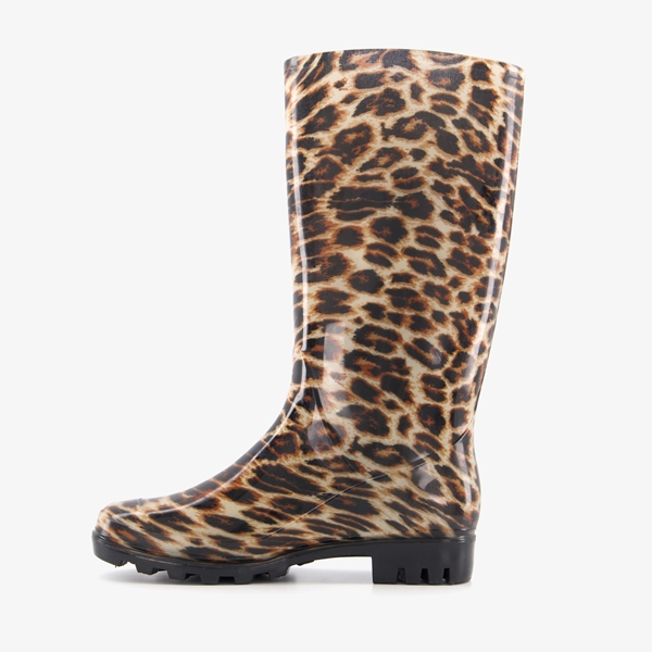 Dames regenlaarzen met luipaardprint