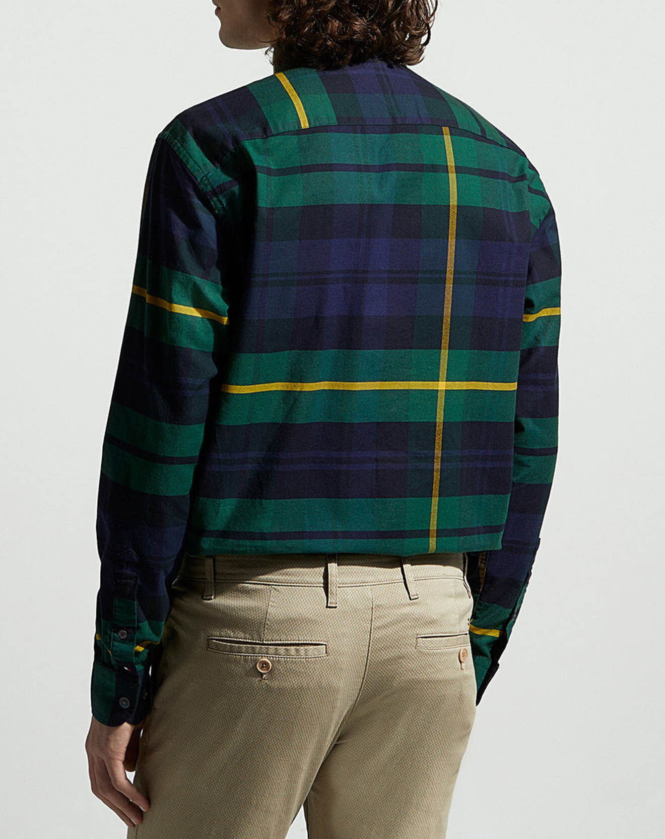 Tommy Hilfiger Chemise ajustée Blown Up tartan vert/bleu