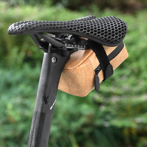 (500ml) Wasserdichte Fahrrad Satteltasche Velo Reflektierender Universal Gravel Bike Organizer - Braun