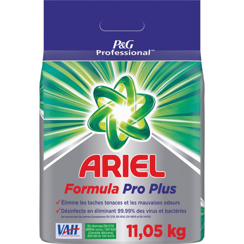 Lessive poudre Ariel Formula Pro Plus - 647 lavages - Sac de 11 kg