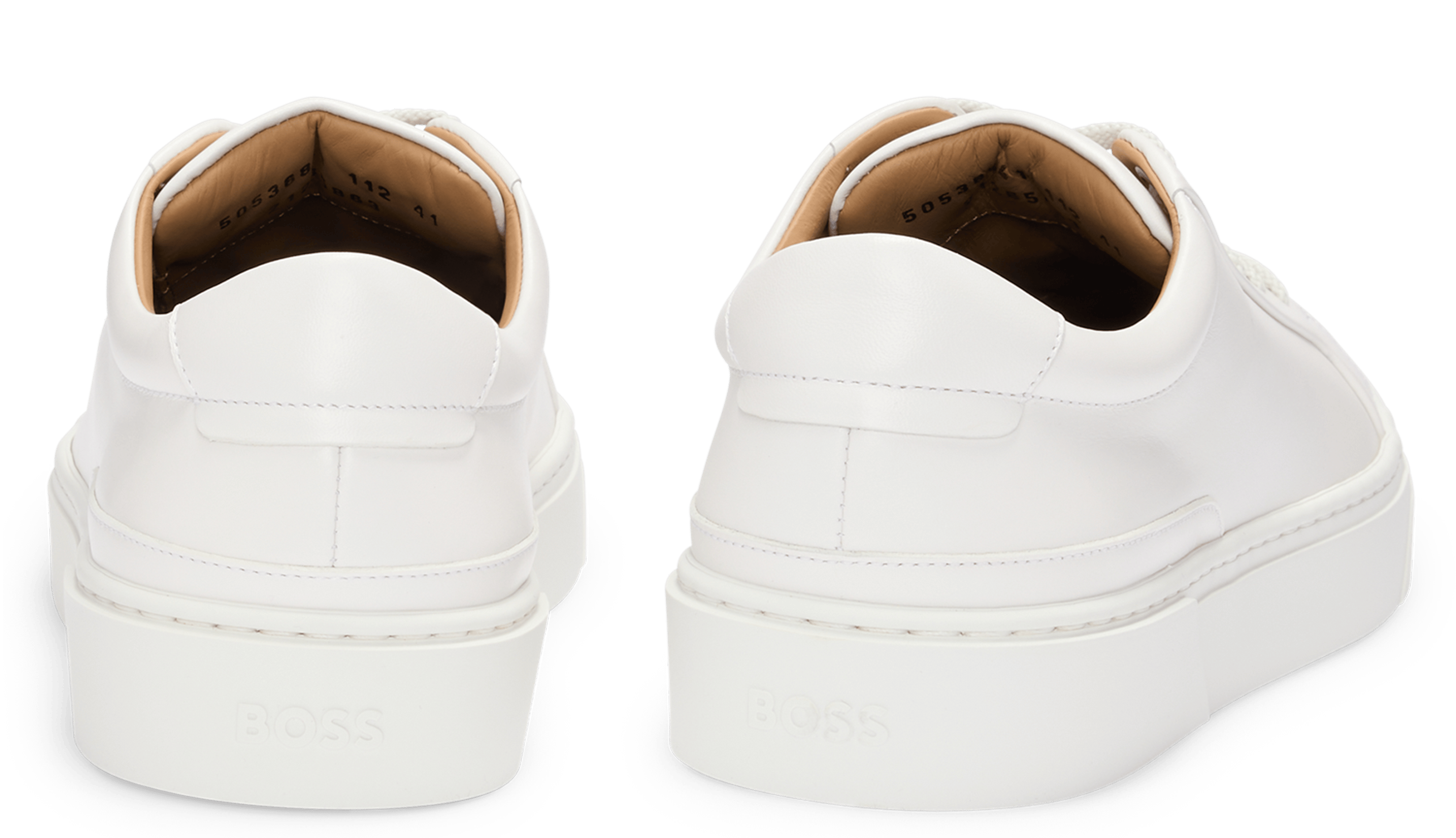 Baskets basses en cuir| Beige
