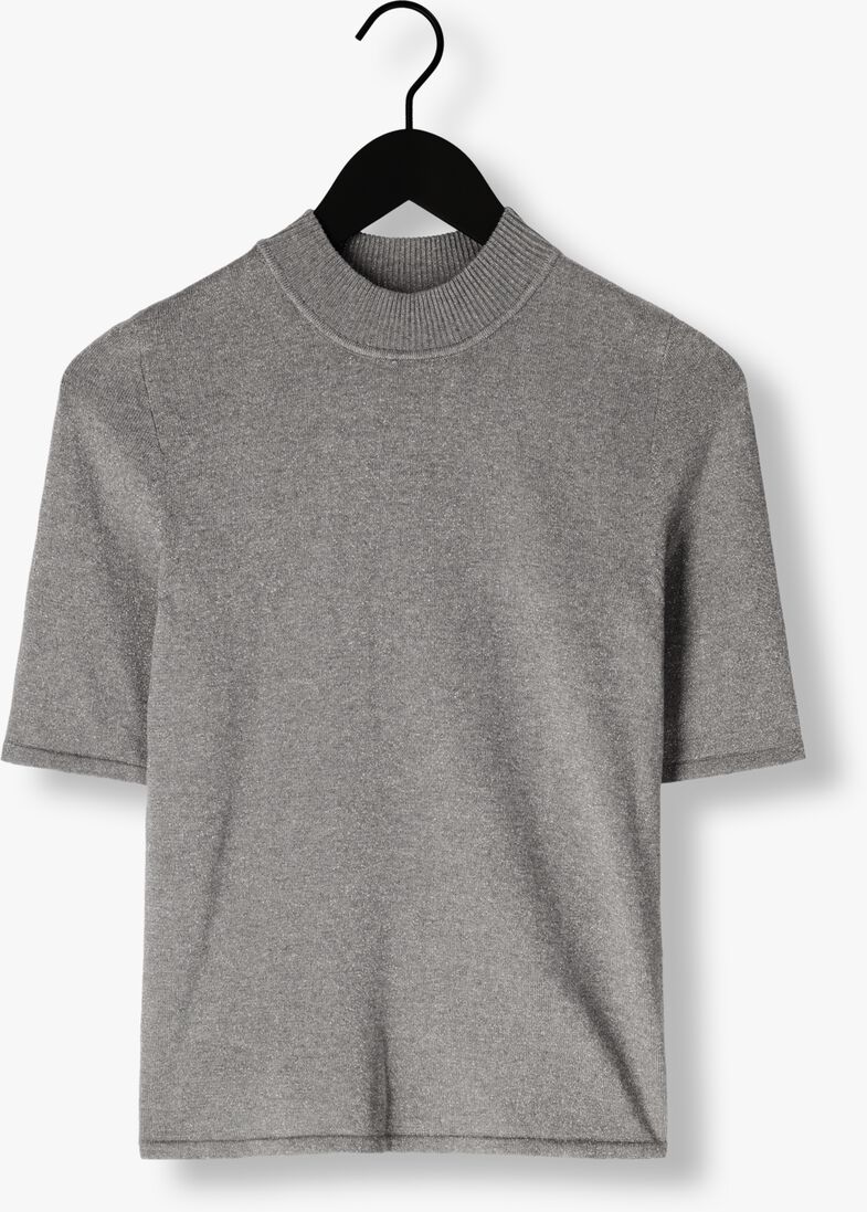 SELECTED FEMME lichtgrijze selected femme top slflura lurex 2/4 knit tee