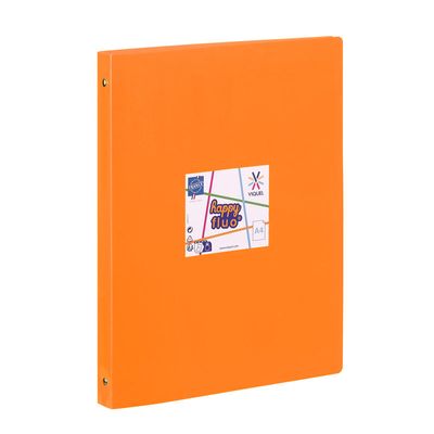 Viquel Happy Fluo - Classeur 4 anneaux - Dos 25 mm - A4 - disponible dans différentes couleurs