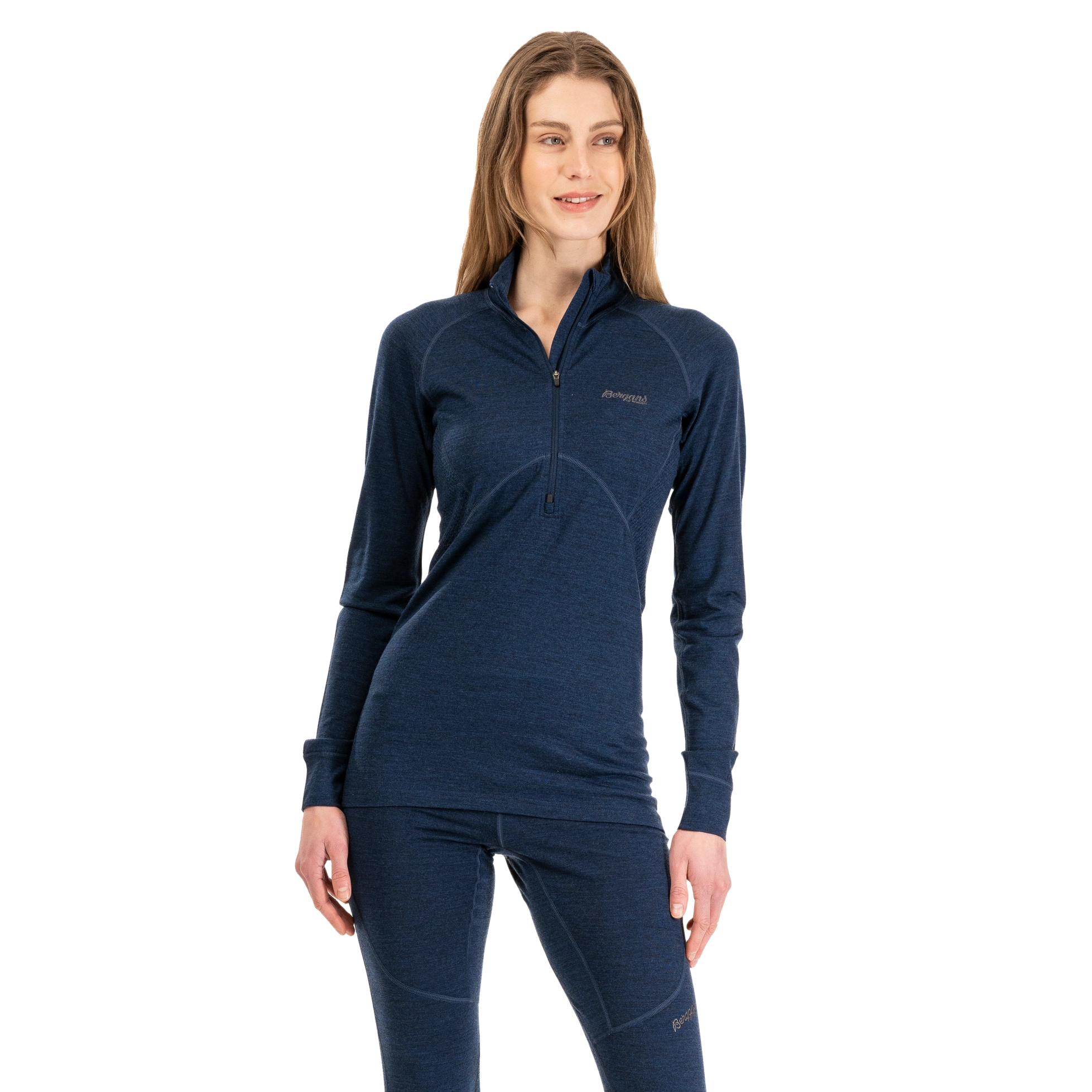 Inner:Pure Merino Half Zip Women Navy Blue