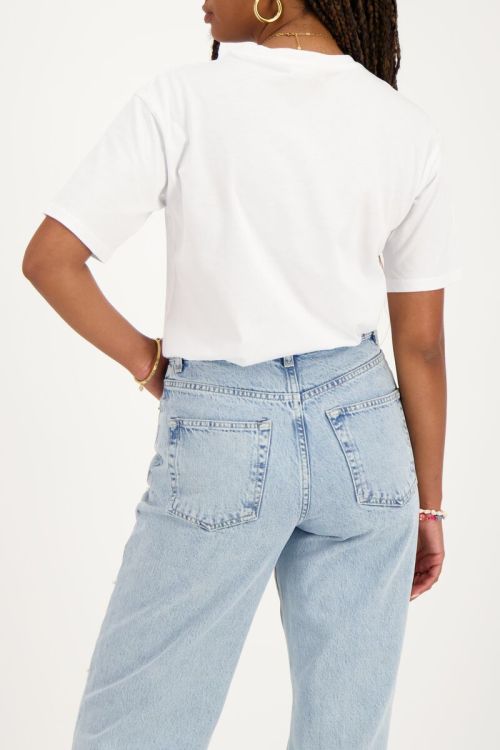 Wit T-shirt met fruit patches