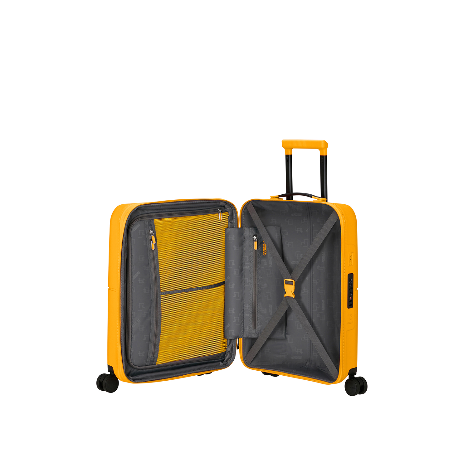 American Tourister Dashpop Spinner 55 Exp golden yellow