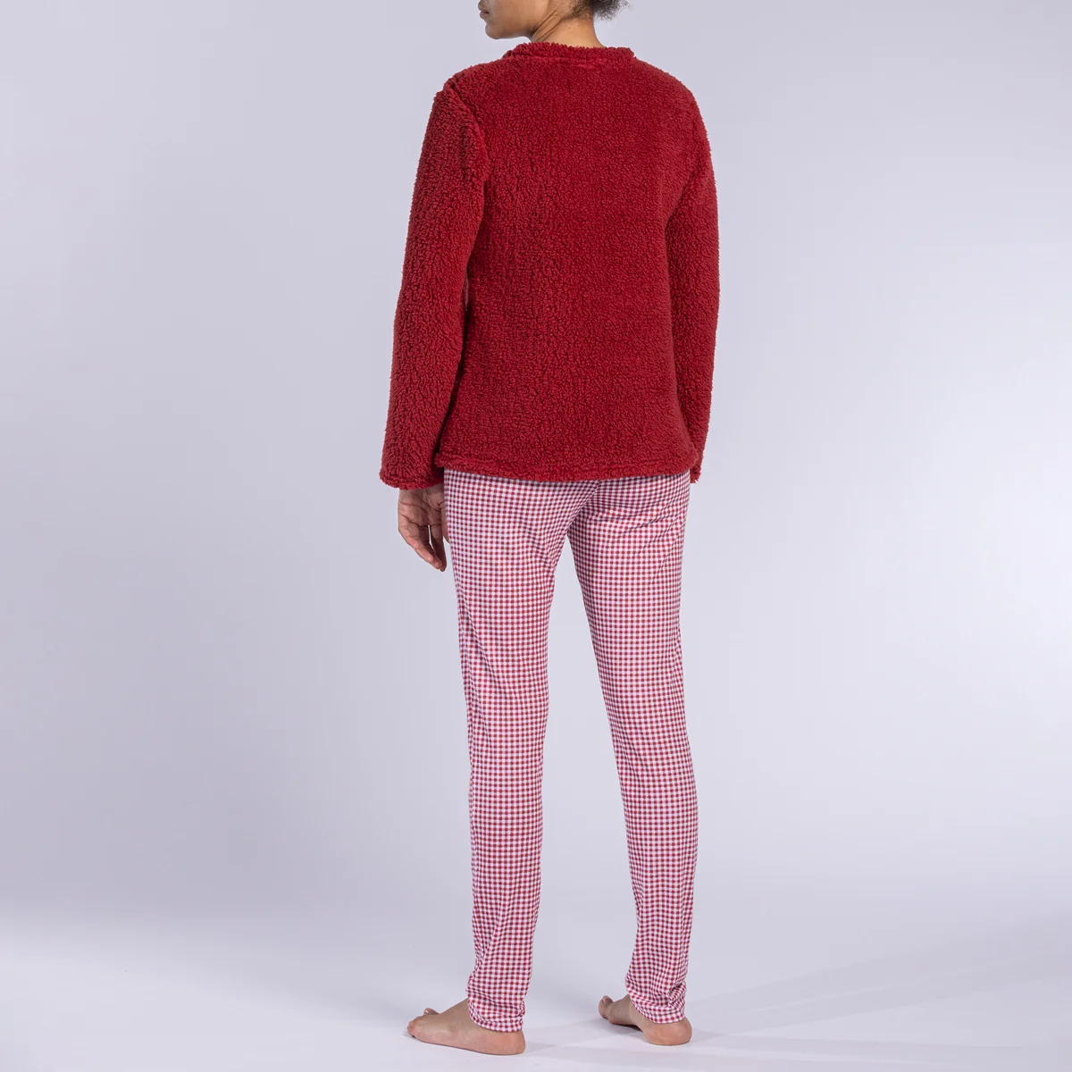 Pyjama femme HOUX rouge/carreaux