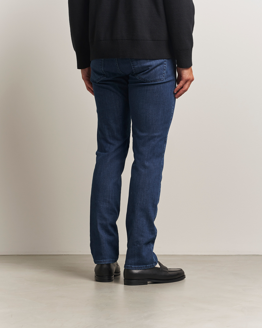 Canali Slim Fit Jeans Mid Blue Wash