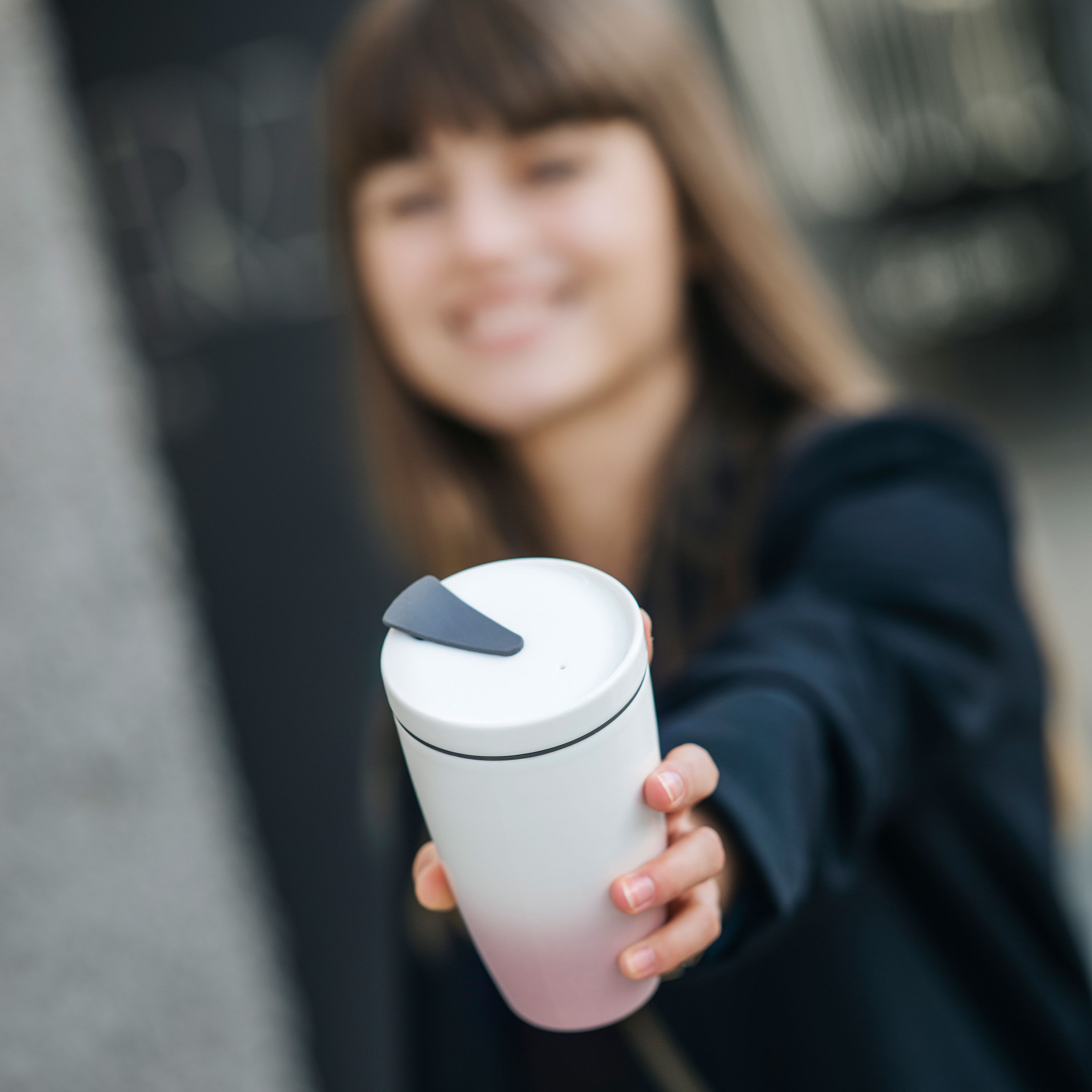 To Go Travel coffee mug White, 11.9 oz