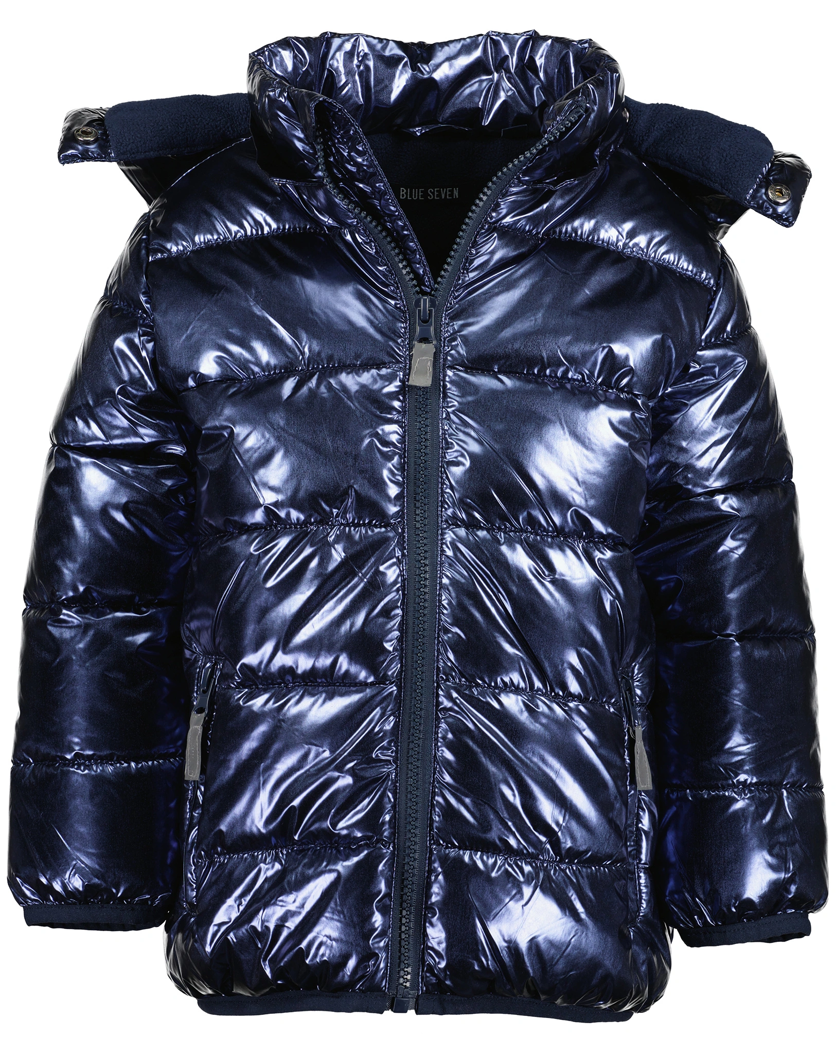 Steppjacke SHINY mit Kapuze in nachtblau