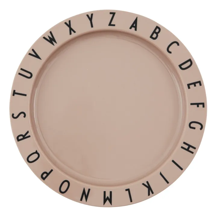 Design Letters Assiette Eat & Learn | Rose pâle