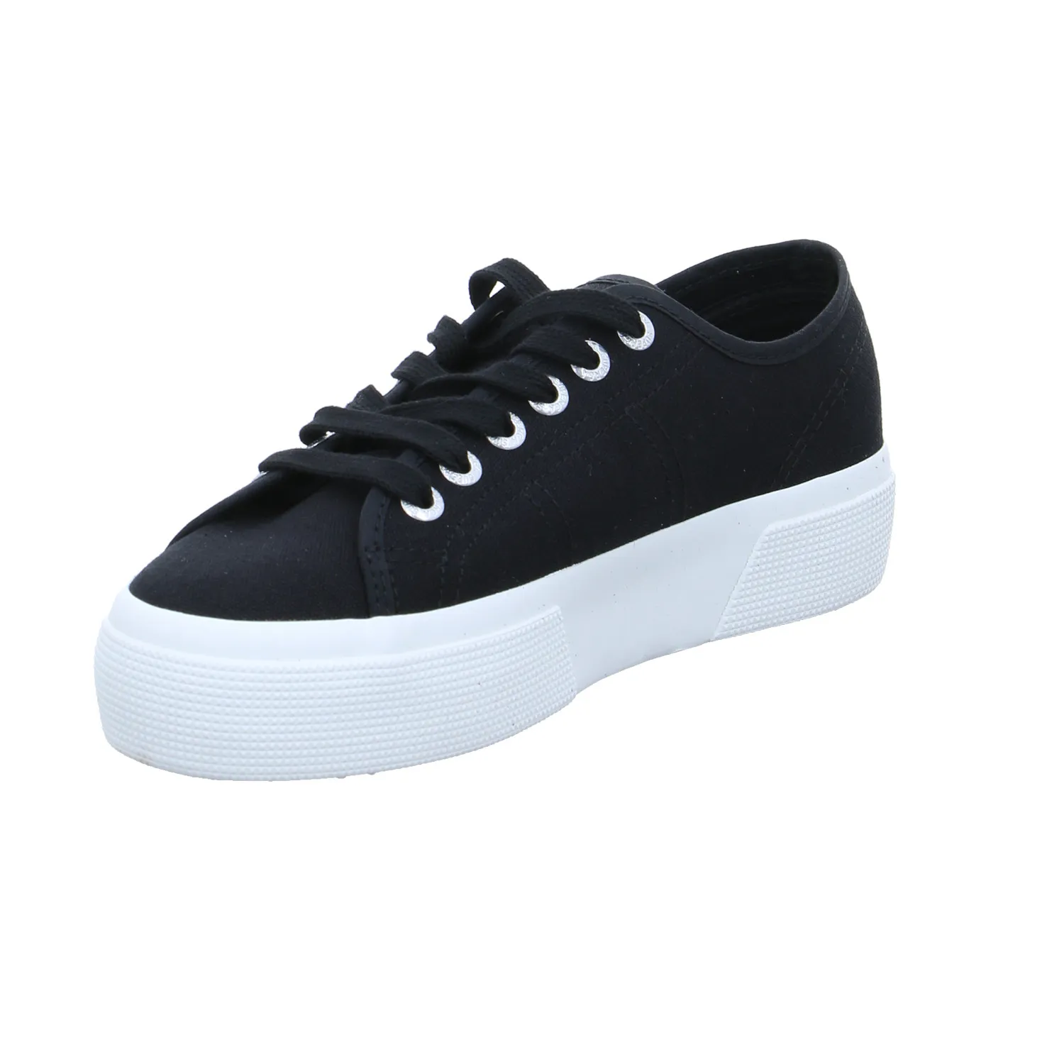 SUPERGA Sneaker Schwarz Textil  mit superleichter Laufsohle