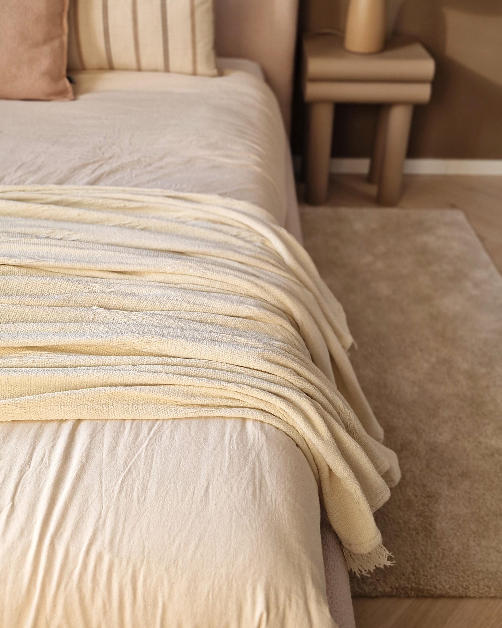 Sprei KAZY Katoen 220 x 240 cm Beige