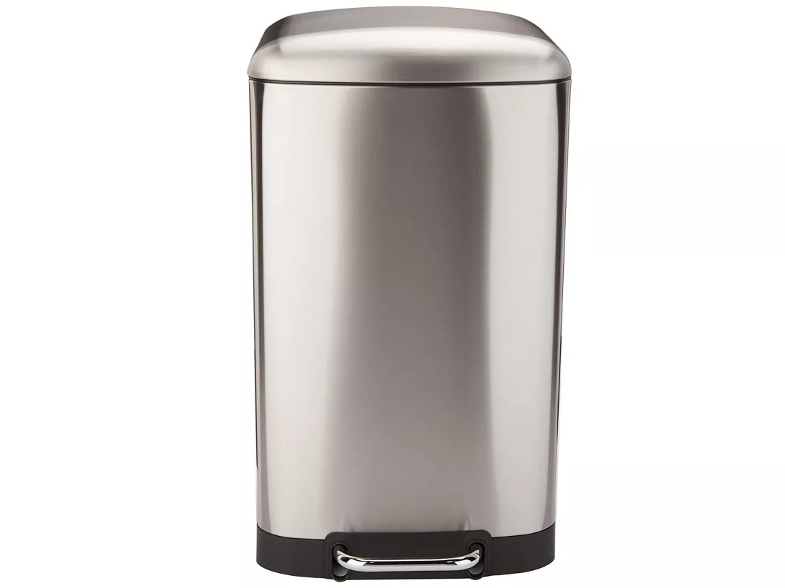 Poubelle de cuisine à pédale GREENWICH Argent Acier inoxydable 40 L