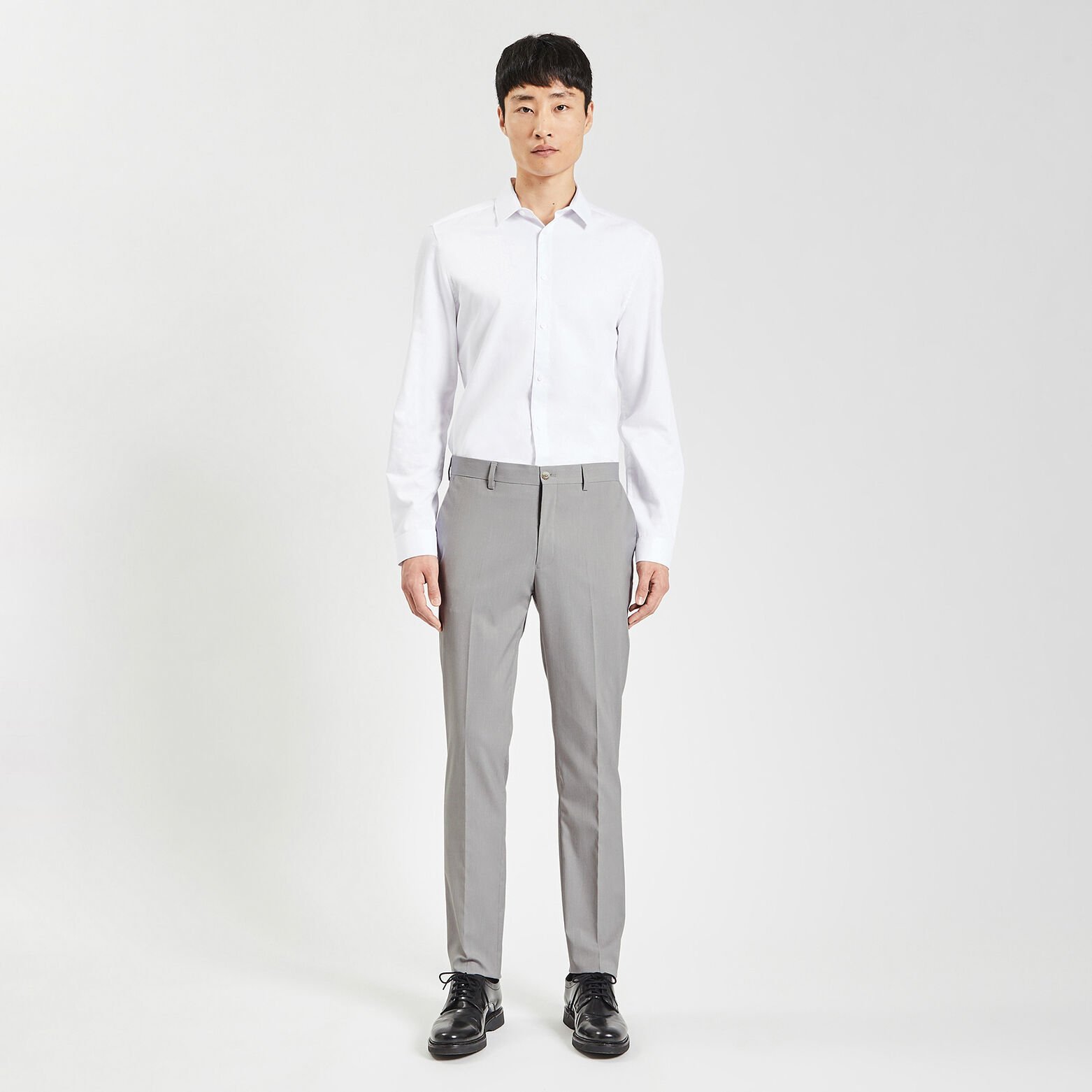 Pantalon de costume slim biton Beige
