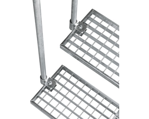 Platform voor buitentrap Pertura Petros 80x88 cm, één roosterdrager