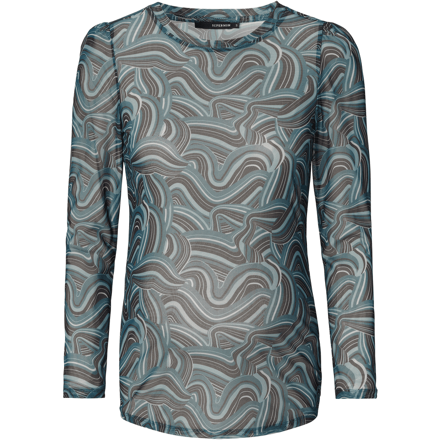 SUPERMOM Langarmshirt Devine Deep Teal
