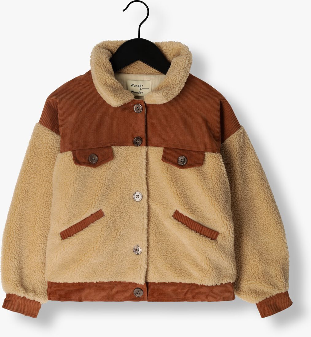 WANDER & WONDER beige wander & wonder jack fleece denim jacket