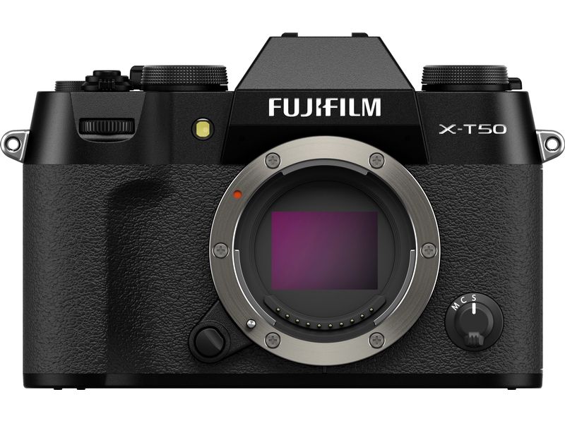 Fujifilm Fotokamera X-T50 Body Black Kompakte Systemkamera mit 40.2-Megapixel-Sensor, 6.2K-Video und Filmsimulations-Einstellrad