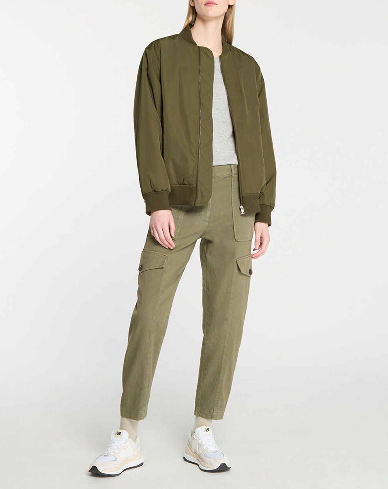 Galeries Lafayette Blouson bombers Ridley vert kaki